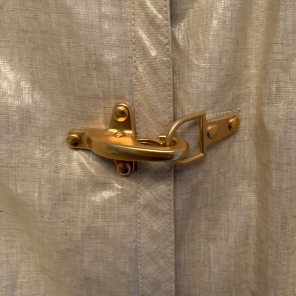 J Crew Linen Slicker Raincoat - Picture 6 of 12